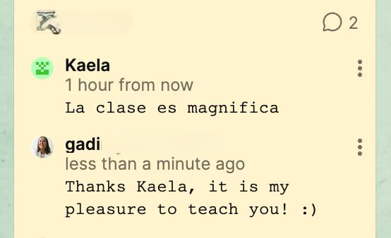 Student review Kaela