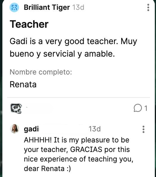 Student review Renata