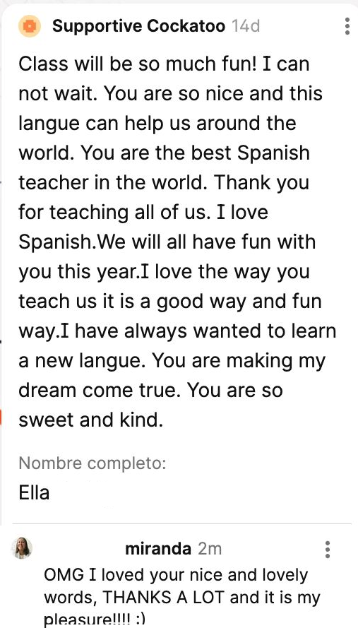 Student review Ella