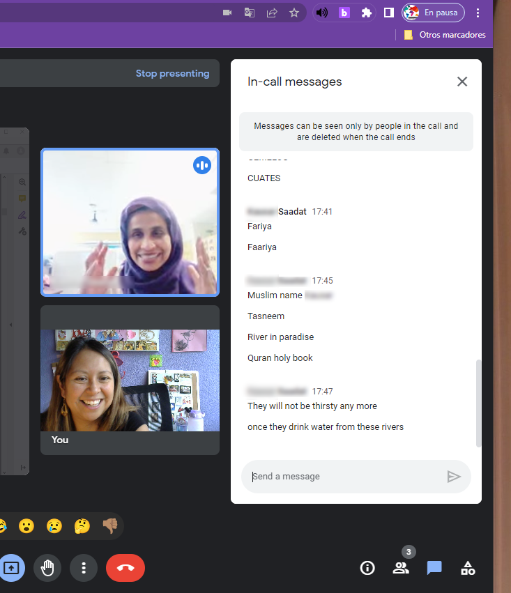 Language student online